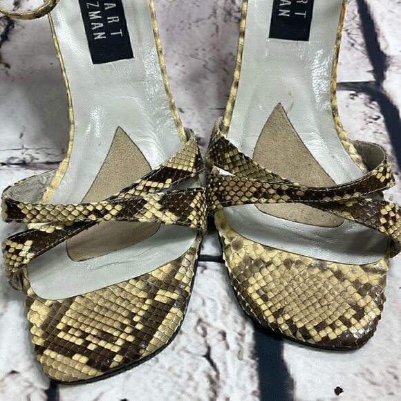 8 STUART WEITZMAN so sexy Python skin Sandals GUC - Picture 12 of 15